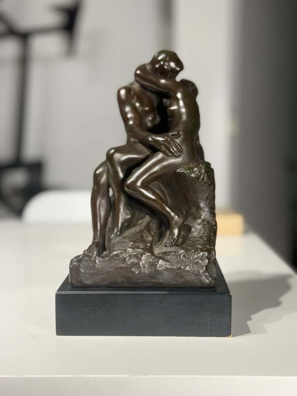 The Kiss by Auguste Rodin 12" Sculpture Statue Numbered National Gallery of Art